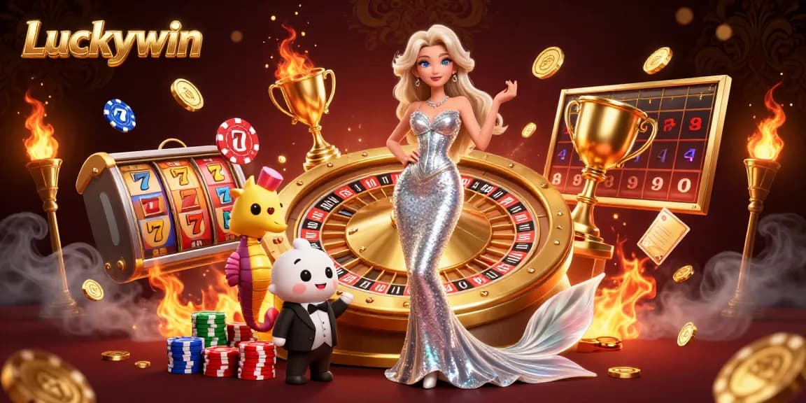 Attempt your luck with exciting games at Luckywin featuring a glamorous roulette scene.
