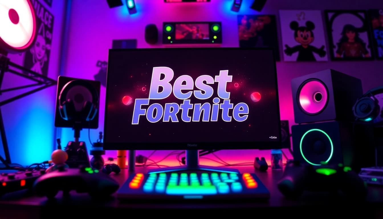 Experience the dynamic gameplay of the Best Fortnite script with an exciting gaming setup.