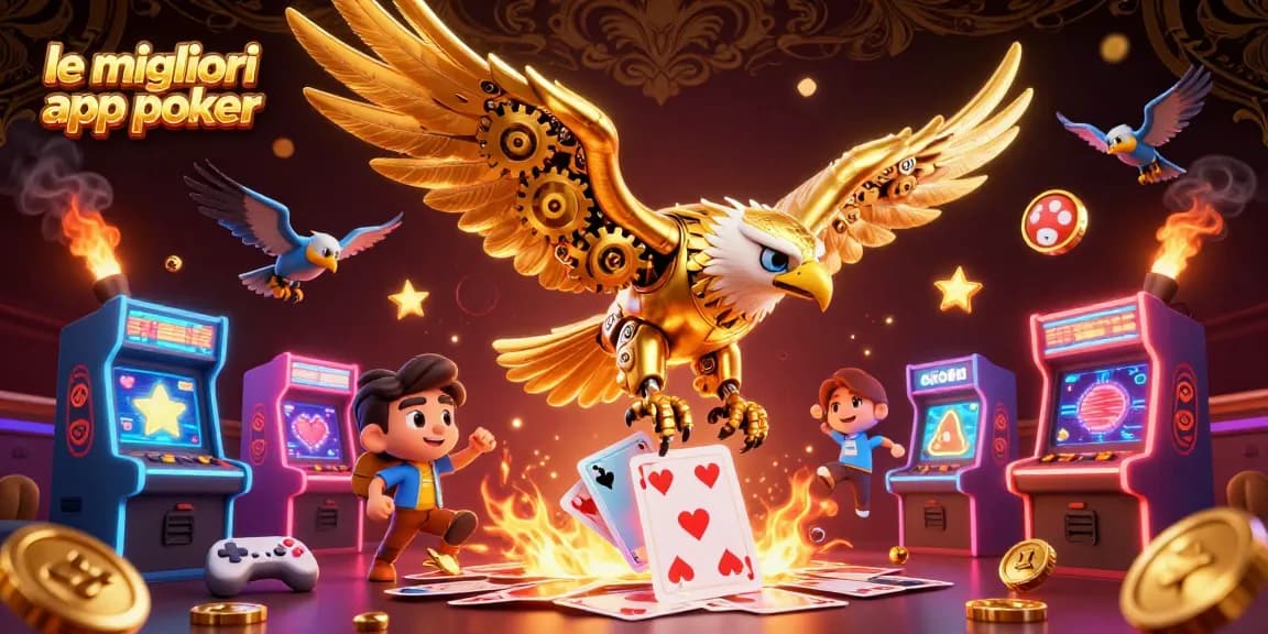 Gioca con le migliori app poker in sicurezza e ricche promozioni, immerso in un'illustrazione mozzafiato.