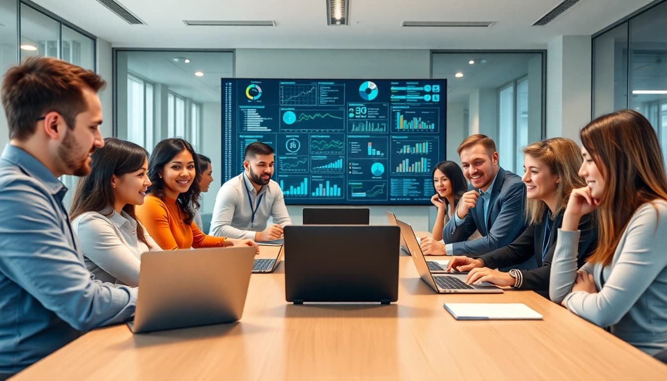 Showcasing a professional team providing Managed IT Services in a modern office setting.