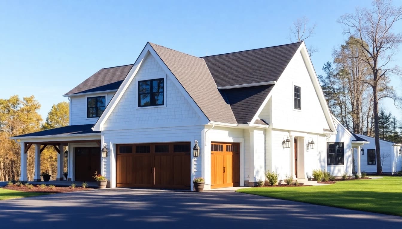 View of a beautiful cape cod home with an attached garage, emphasizing charm and style.