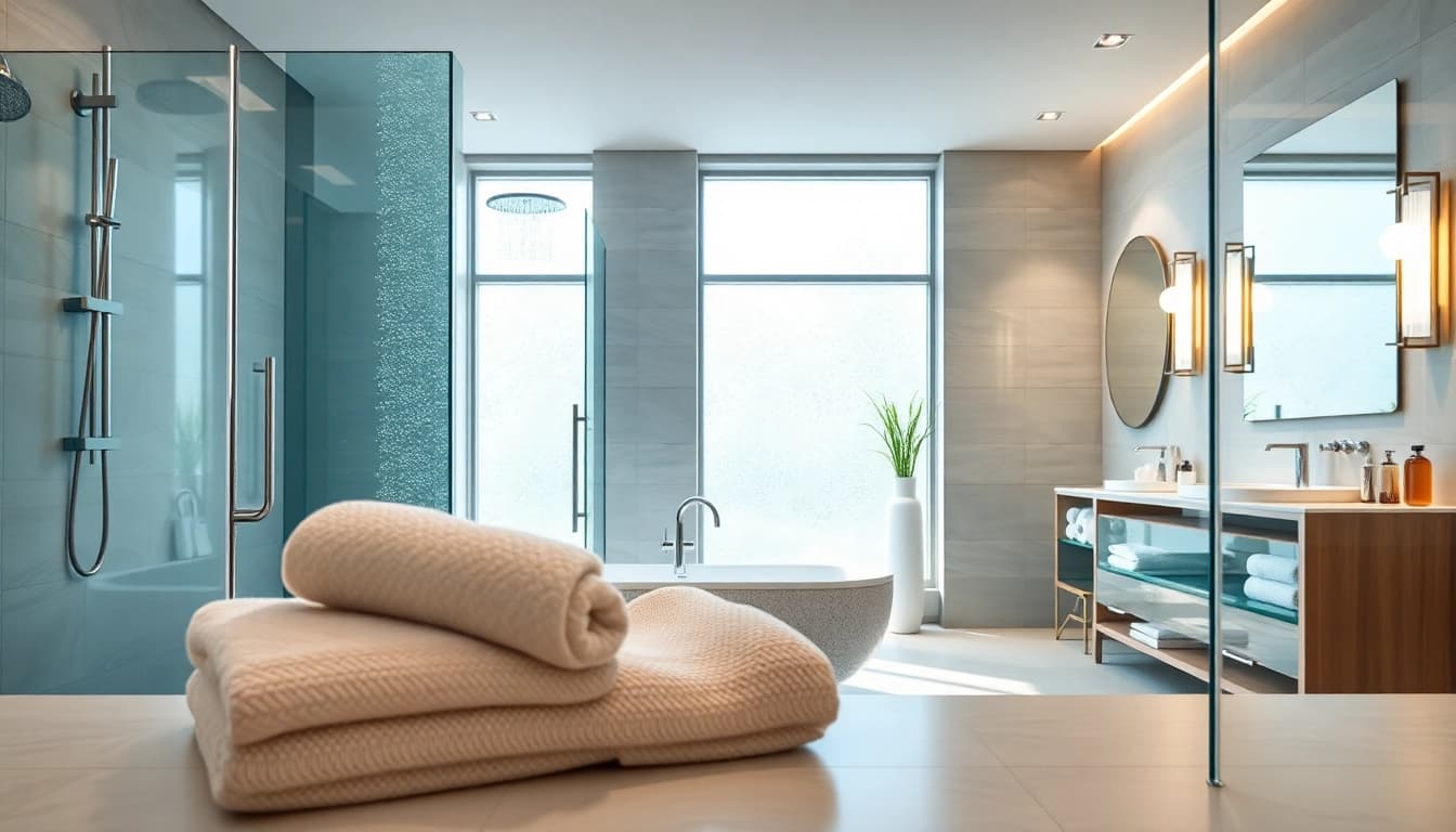 Experience elegant showers Australia with modern designs and luxurious finishes in a serene bathroom.