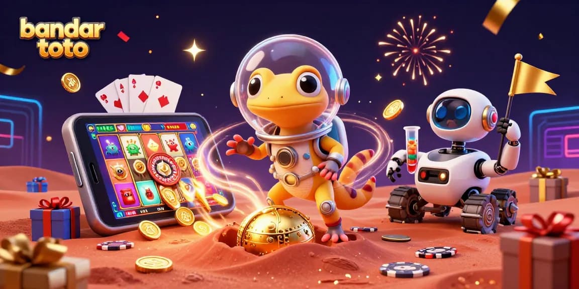 Engage with Bandar Toto at the exciting casino scene celebrating vibrant wins and gaming action.