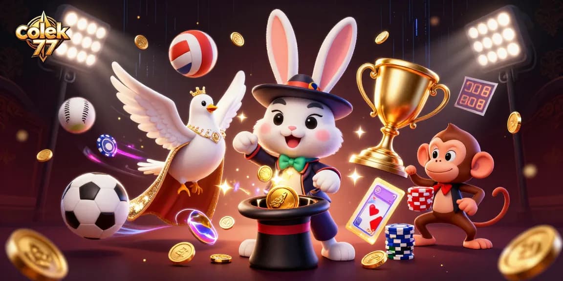 Experience thrilling gameplay at colek 77 with colorful casino elements and captivating characters.