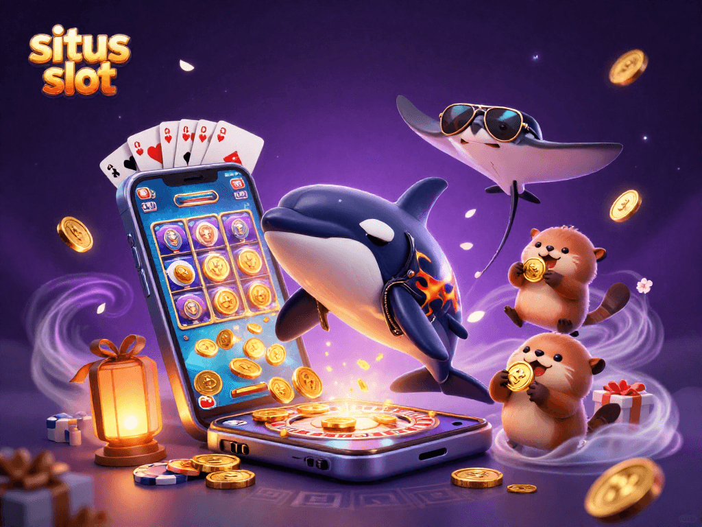 Menyaksikan keseruan dari situs slot dengan paus orca dan ikan pari, sambil menikmati slot game beruntun.