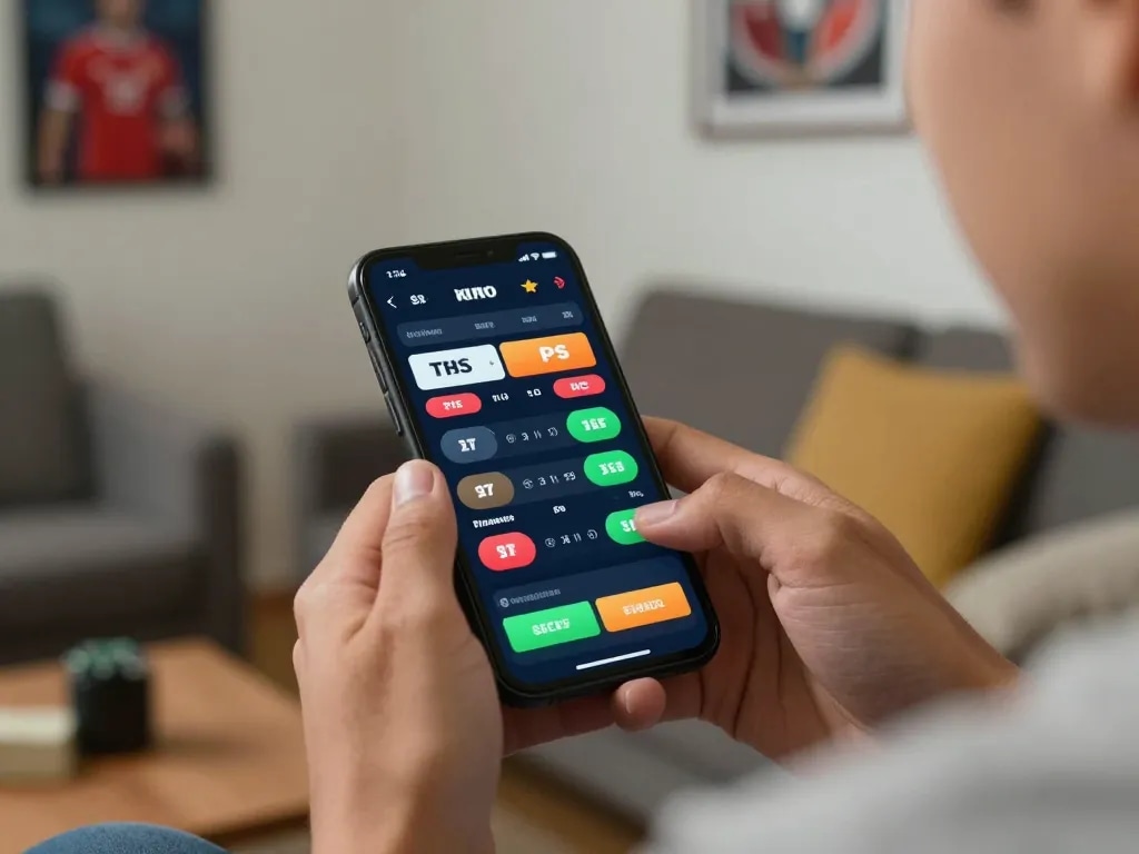 Nohu sports bettors placing strategic bets on their mobile devices in a cozy environment.