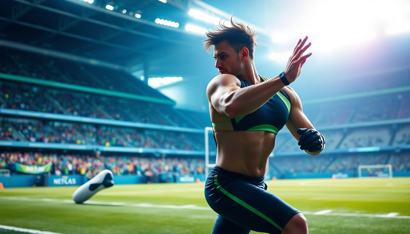 Trainiere intensiv im phantom athletics Stil mit futuristischer Sportausrüstung.