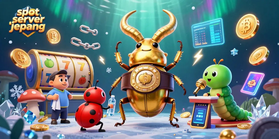 Engage with slot server jepang in a vibrant casino scene featuring unique characters and symbols.
