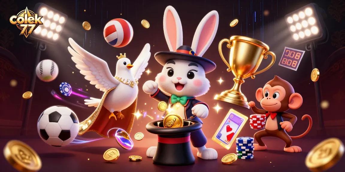 Experience thrilling gameplay at colek 77 with colorful casino elements and captivating characters.