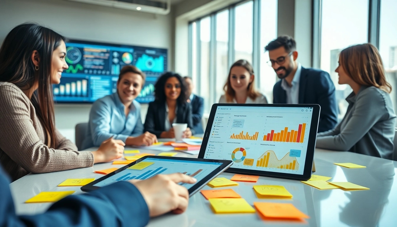 Harness AI for competitive intelligence during a team strategy session with data insights.