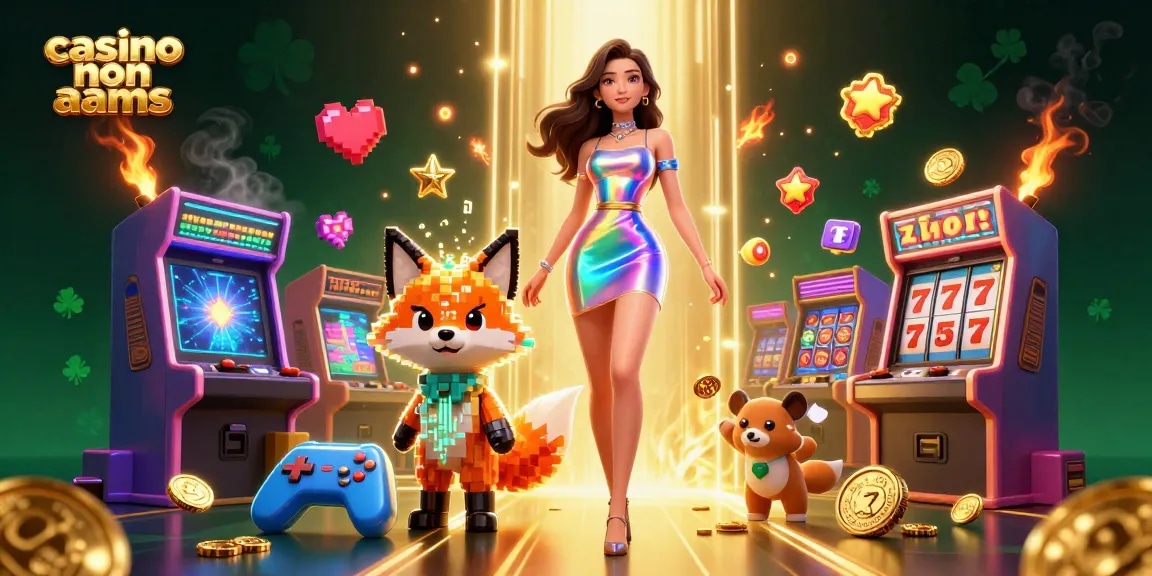 Vivi l'emozione nei casinò non AAMS con slot vibranti, elementi dorati e personaggi affascinanti.