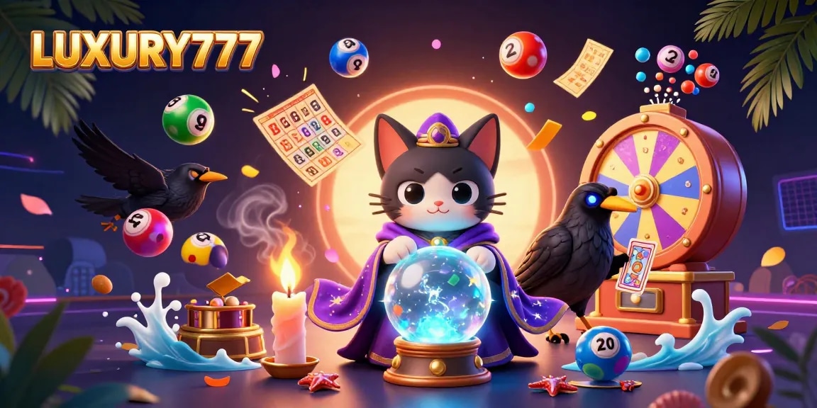 Mencoba peruntungan dengan LUXURY777 dalam ilustrasi kasino penuh warna dan karakter mistis.