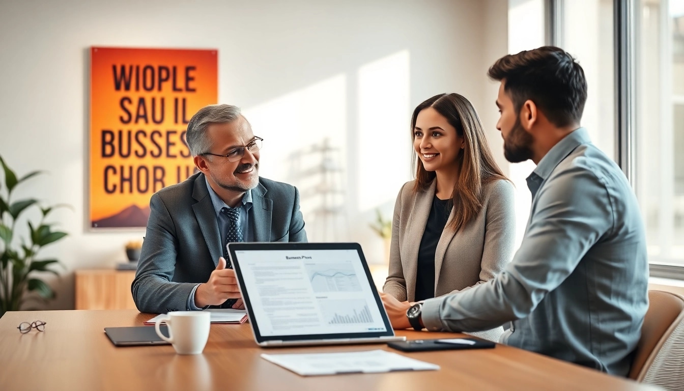 Engaging session of a business coaching service between a professional coach and a small business owner.