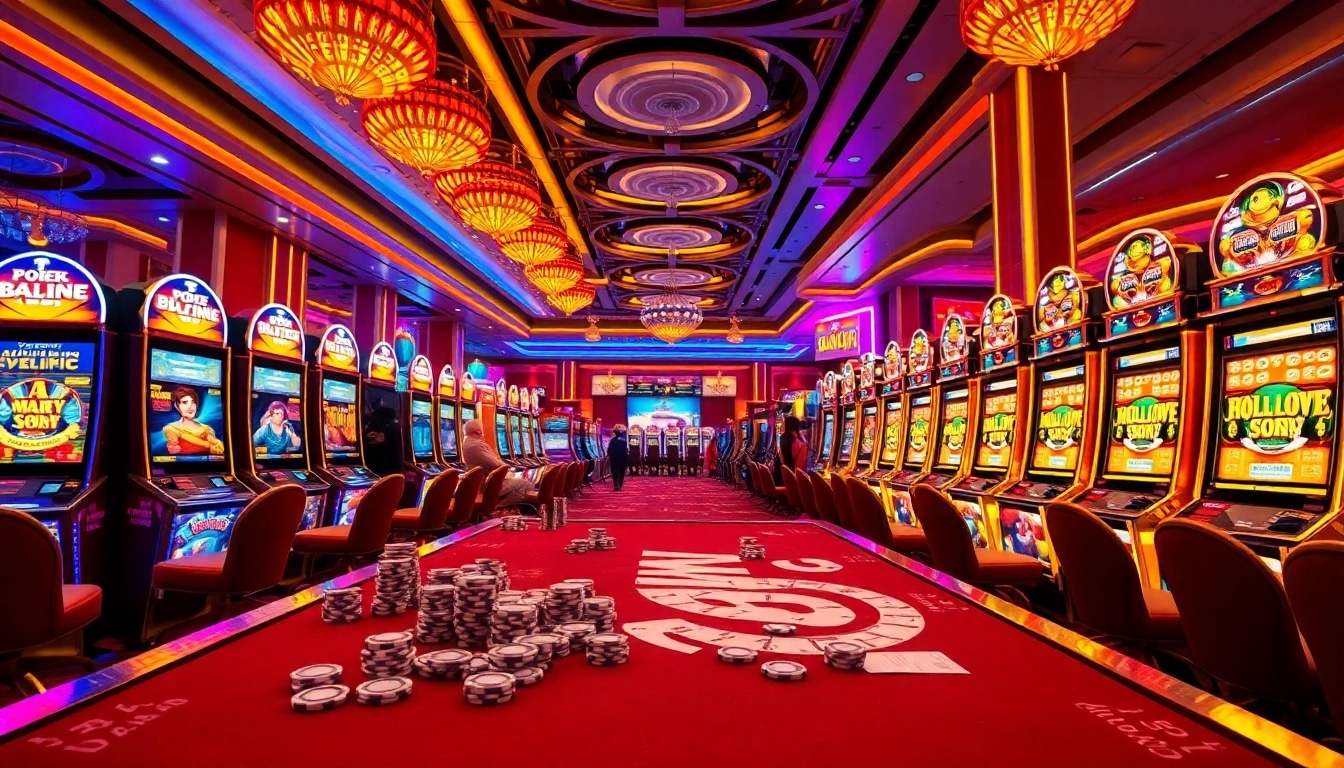 Play on vibrant idn slot machines in an exciting casino environment.