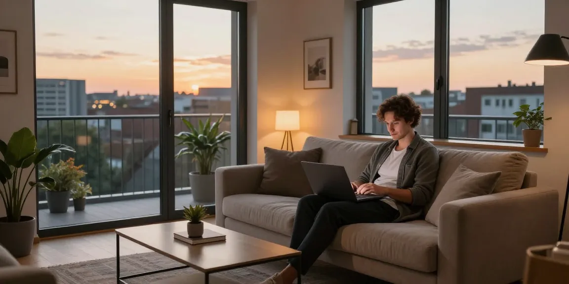 Monteurzimmer mieten Hannover: Gemütliches Apartment mit Balkon und urbanem Flair für Geschäftsreisende.