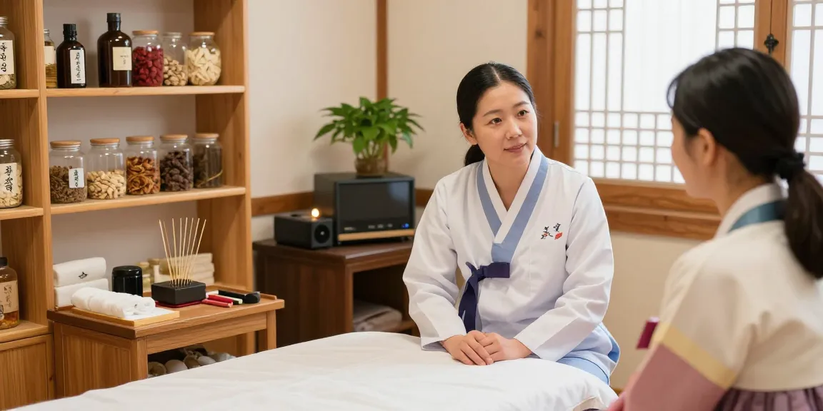 Comprehensive consultation at 영통한의원 showcasing healing practices in a tranquil environment.
