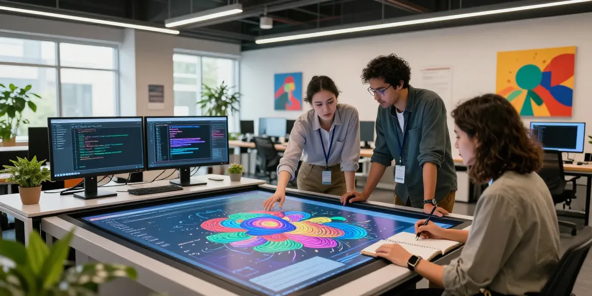 AI NSFW exploration in a vibrant workspace showcasing collaborative interactions and generative art.