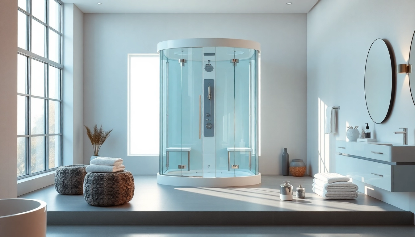 Schicke sonni Duschkabine in modernem Badezimmer-Design mit eleganten Details.