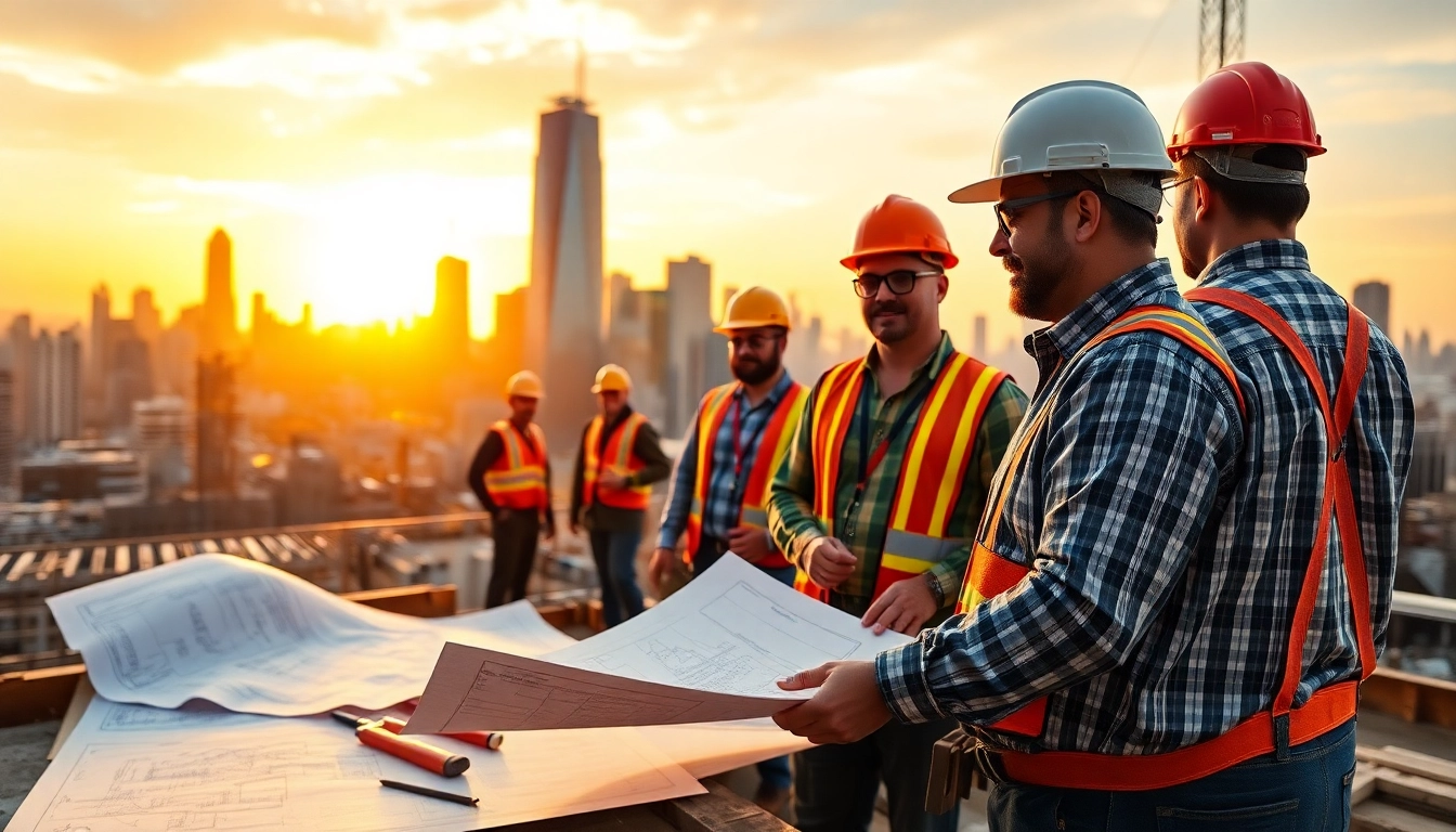 Manhattan General Contractor supervising a dynamic construction site in New York City.
