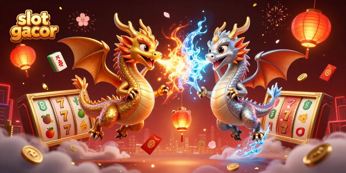 Experience thrilling gameplay with slot gacor featuring dynamic dragons and vibrant casino elements.