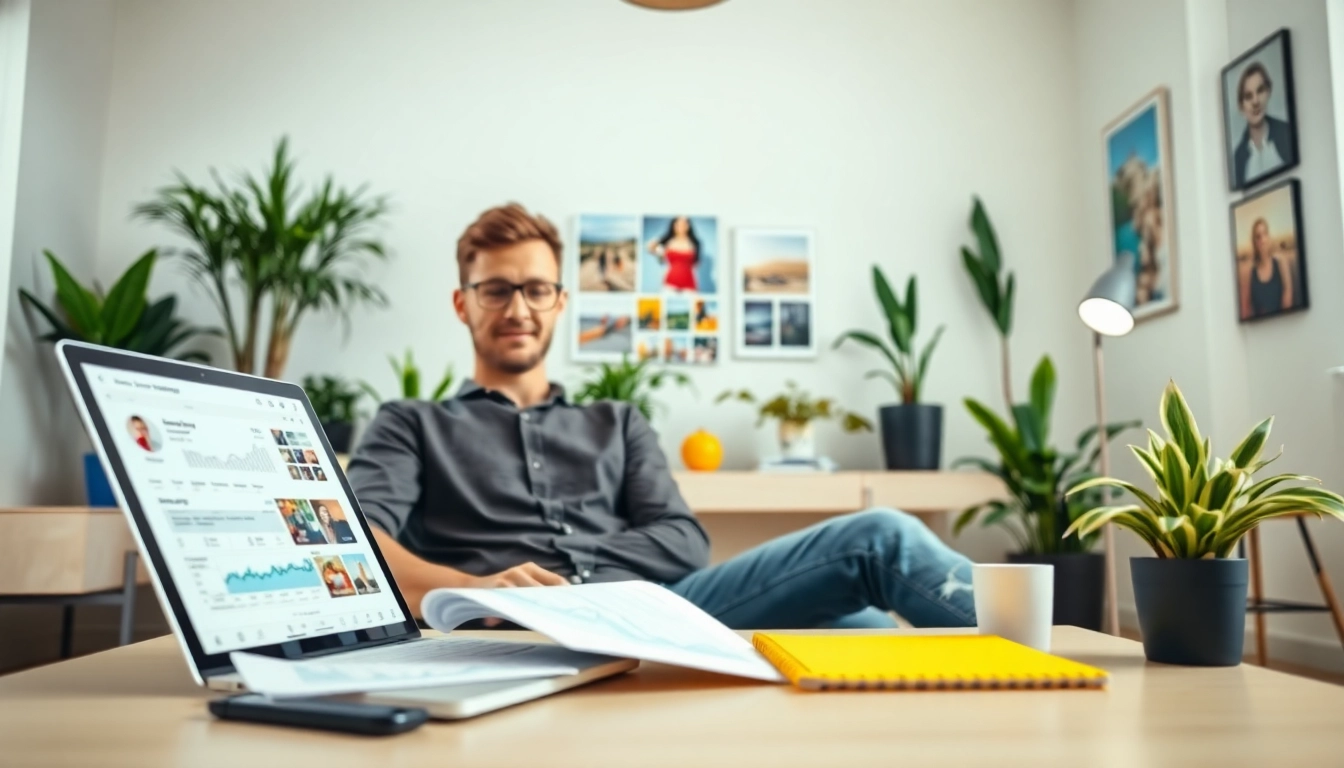 Optimize paid links for Instagram creators with engaging content and collaborative tools in a bright workspace.