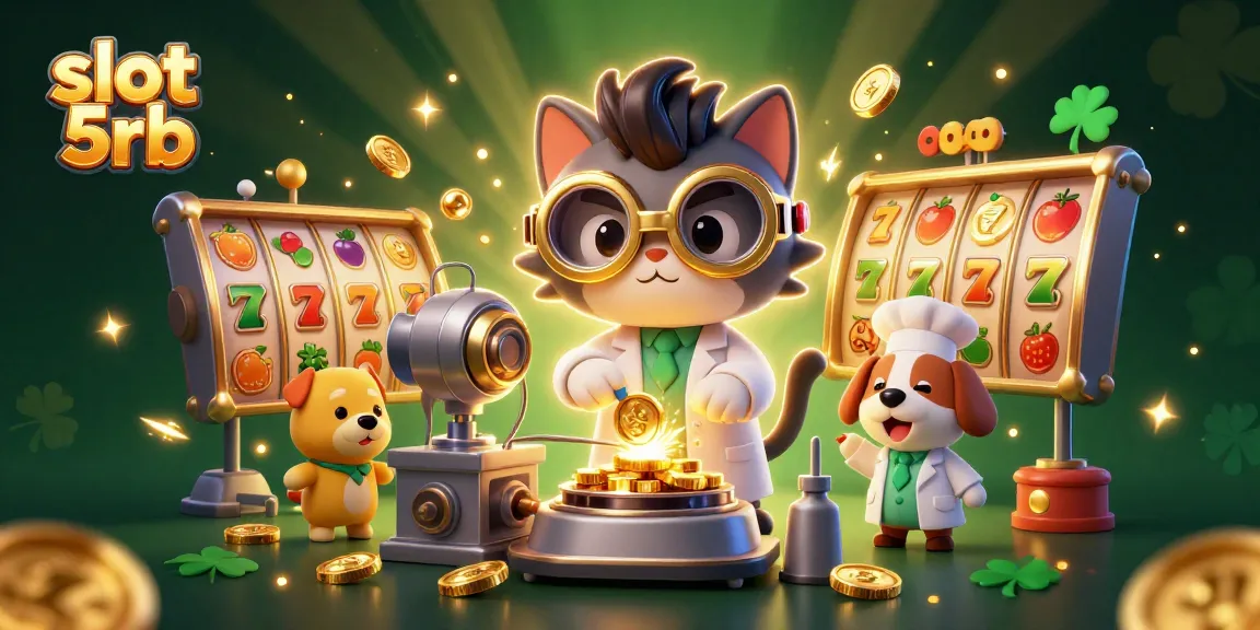 Spin the slot 5rb reels with vibrant symbols and jackpot excitement in a dynamic casino scene