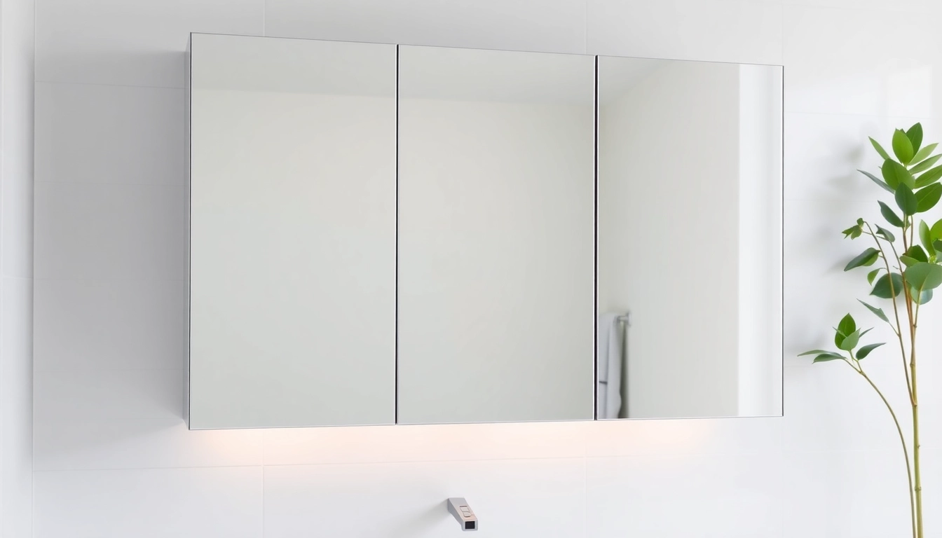 Präsentation des sonni Spiegelschrank mit stilvollem Design und integrierter Beleuchtung.