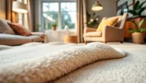 Fleece stof voorzien van een zachte textuur in een gezellige woonkamer.