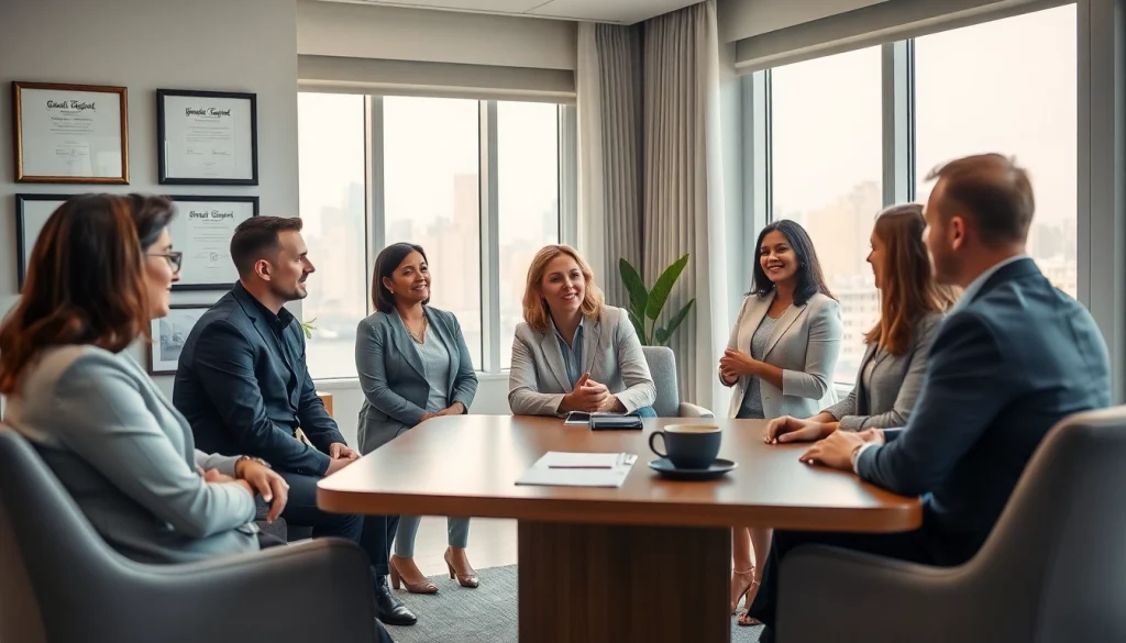 Engaged clients discussing wealth plans with an independent wealth management firm San Antonio in a professional setting.