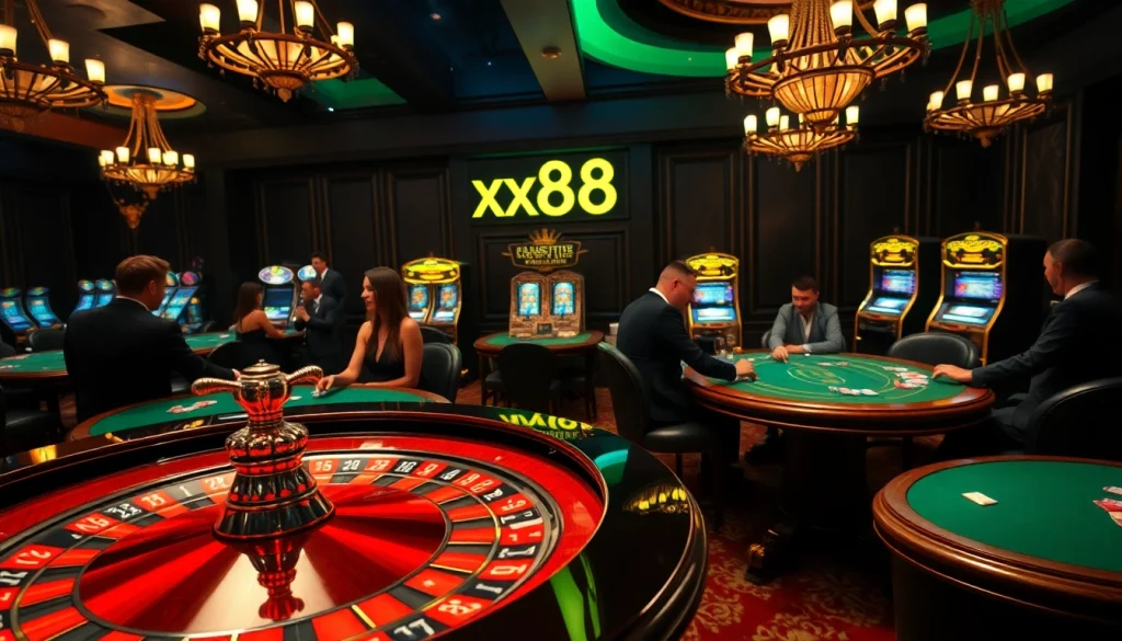 Experience thrilling gameplay at https://xx88.bar/ with vibrant casino activities and players enjoying their favorite games.