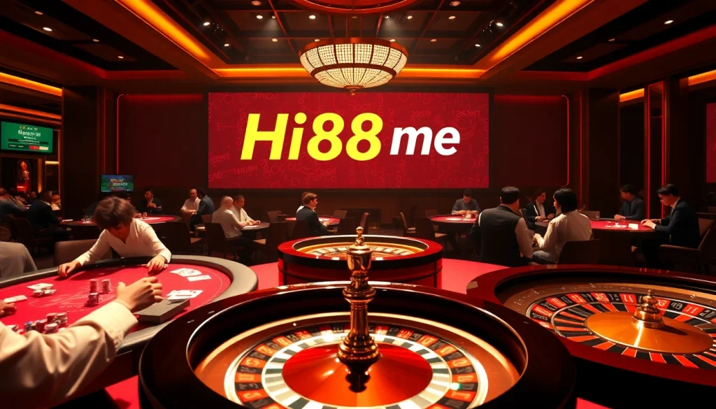 Experience the thrill of the casino with Hi88 me's poker and roulette games.