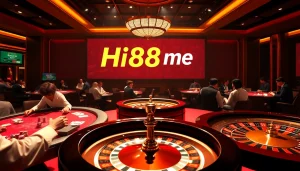 Experience the thrill of the casino with Hi88 me's poker and roulette games.