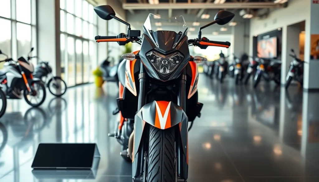 Motorrad ankauf: professionelle Bewertung mit KTM und modernem Ambiente.