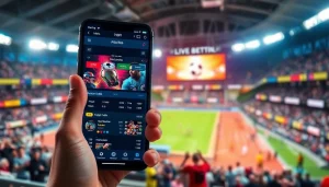 Engaging smartphone interface for the best sports betting apps India with vibrant sports visuals.
