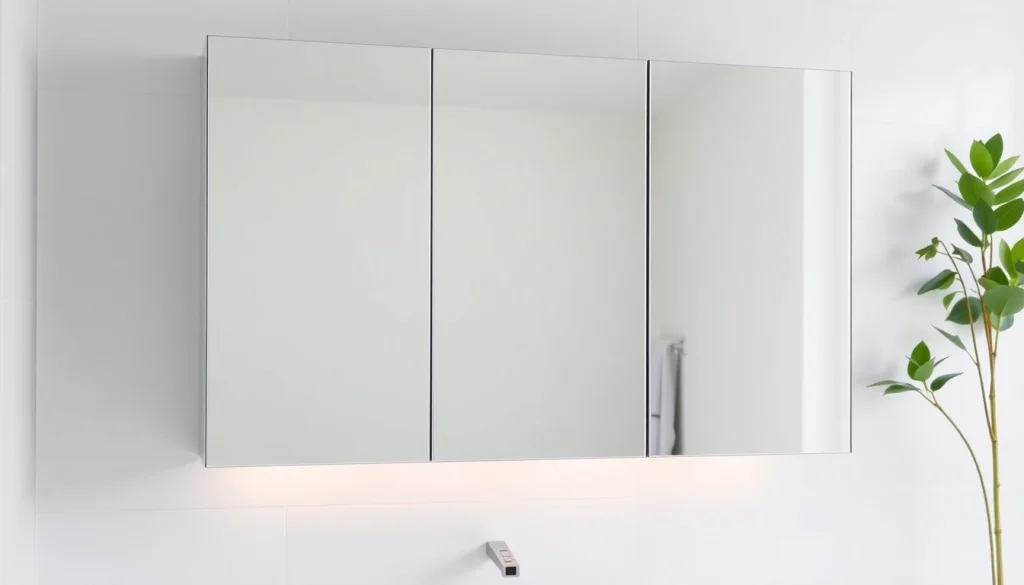 Präsentation des sonni Spiegelschrank mit stilvollem Design und integrierter Beleuchtung.