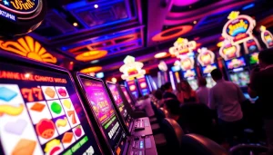 Mengulas slot deposit 1k dengan suasana kasino yang ceria, memikat, dan penuh energi.