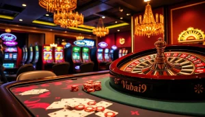 Experience the thrill of gambling at vuabai9 with vibrant casino tables and exciting game action.