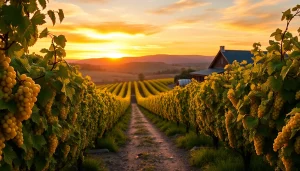 Experience the beauty of wineries in Clarksburg with lush vineyards and stunning views.