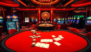 Delight in the excitement of the Fun88 link at a luxurious casino table with engaging gameplay.