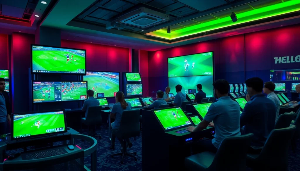 Hello88 online betting platform showcasing vibrant sports graphics and engaging technology.