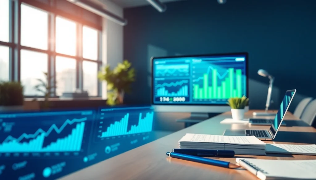 Visual representation of competitive intelligence tools in a professional workspace.