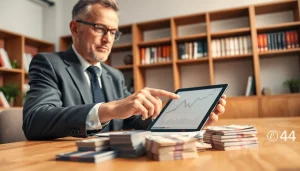 신용카드 현금화 전문가가 금융 전략을 설명하는 장면