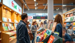 현대 소매 환경에서 다양한 상품권카드를 선보이는 기프트 카드 디스플레이가 쇼핑객을 초대합니다.