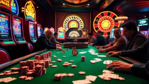 Experience the thrill of a top club casino with vibrant gaming tables and exciting slot machines.
