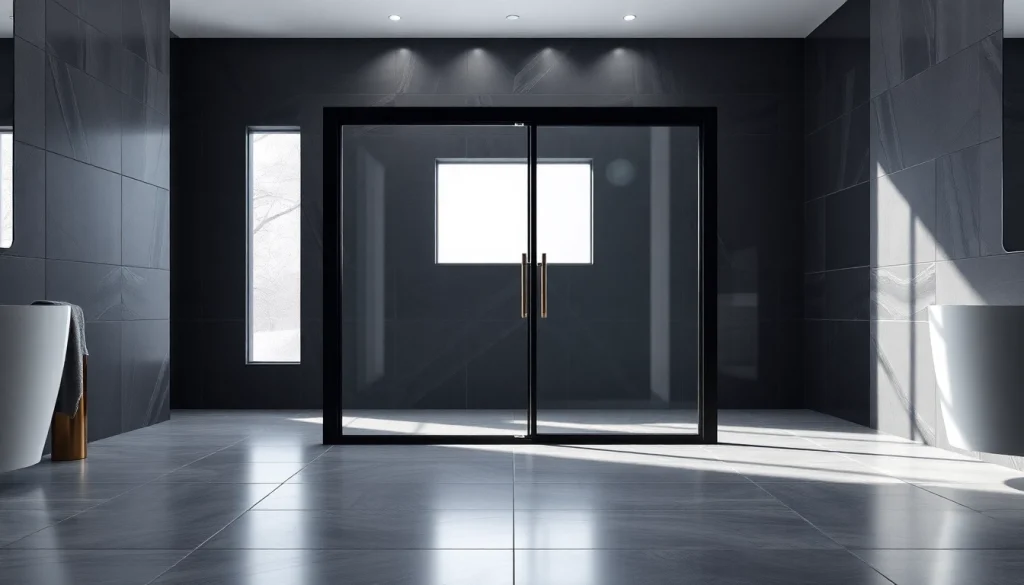 Enhance your bathroom aesthetics with a sleek shower door black frame featuring modern design.