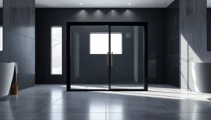 Enhance your bathroom aesthetics with a sleek shower door black frame featuring modern design.