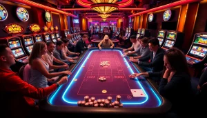 Experience the thrill of a mobile porn game with vibrant casino excitement and luxurious gaming tables.