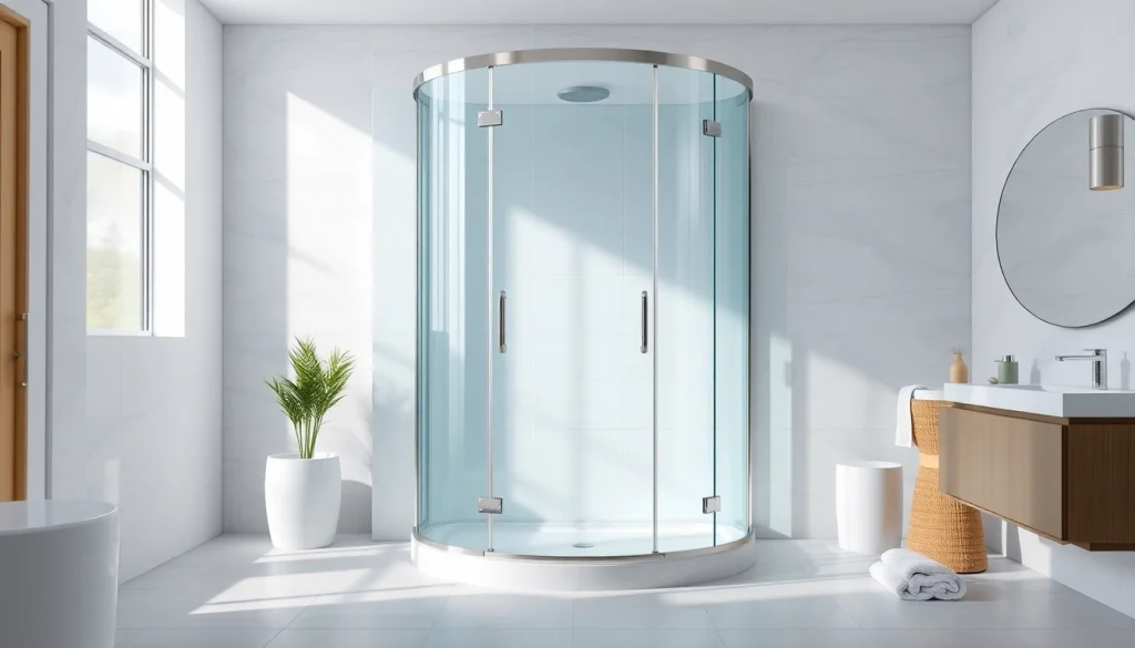 Die duschkabine 100x100 strahlt Eleganz in einem modernen Badezimmer aus.