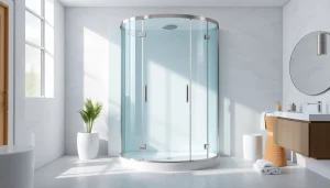 Die duschkabine 100x100 strahlt Eleganz in einem modernen Badezimmer aus.