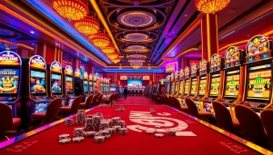 Play on vibrant idn slot machines in an exciting casino environment.